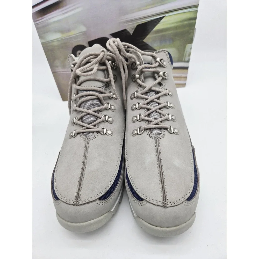 GBX Y2K Euro Style High Top Boots Mens  11M  Leather Comfort Tech Gray